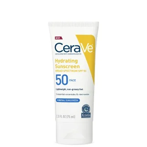 CERAVE Hydrating Mineral Sunscreen SPF 50 (75ml)