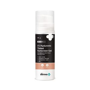 The Derma Co Derma Co 1% Hyaluronic Tinted Sunscreen SPF 60 Gel 50g